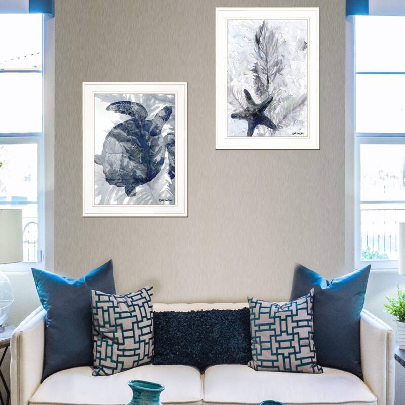 TrendyDecor4U "Ocean Collection" 2-Piece Vignette by Stellar Design Studio - Blue