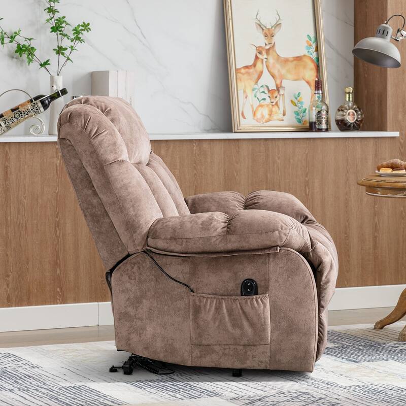 Heavy Duty Power Lift Recliner Chair for Elderly with Overstuffed Design