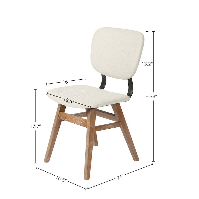 19" Wide Dining Chair, Tweed Haze (Set of 2)