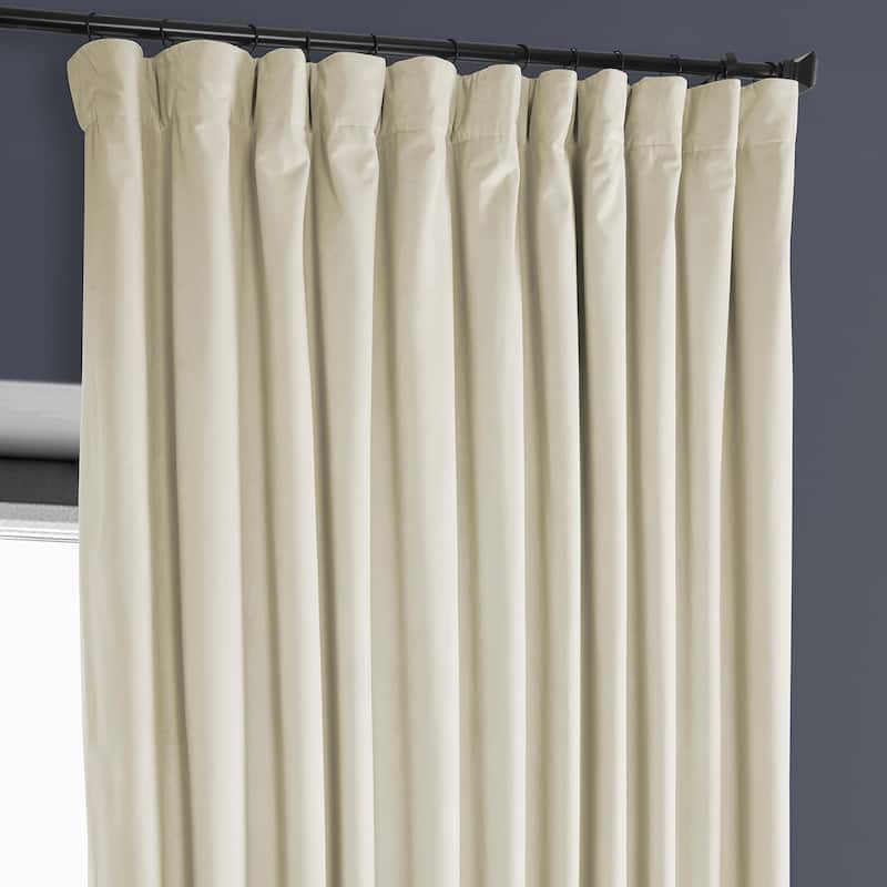 Exclusive Fabrics Extra Wide Heritage Plush Velvet Room Darkening Curtain (1 Panel)