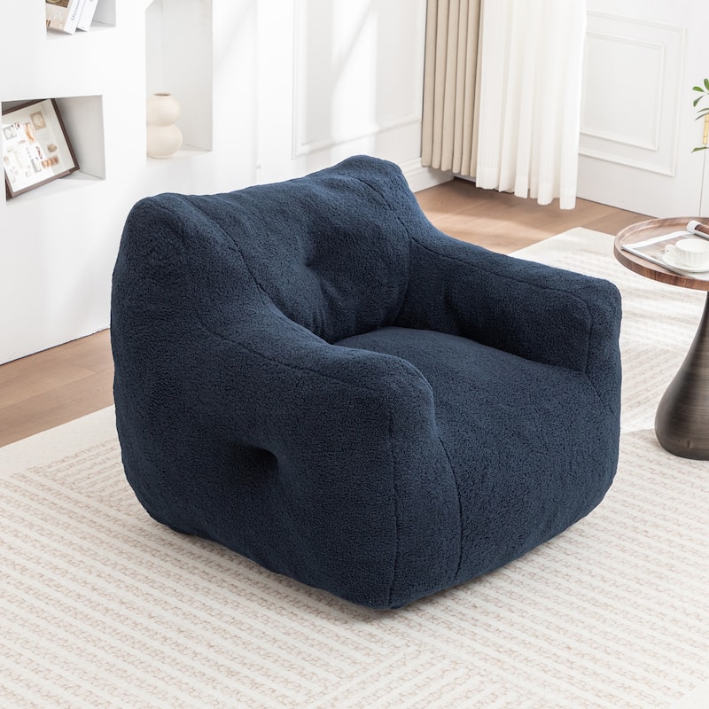 Bean Bag Chair, Bean Bag Sofa Chair with Armrests Stuffed High-Density Foam, Lazy Sofa Comfy Chairs Bean Bag Chair