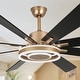 preview thumbnail 16 of 35, Bella Depot 72" Modern Large Ceiling Fan 6-speed Reversible with Dimmable Light and Remote for Family Room Gold