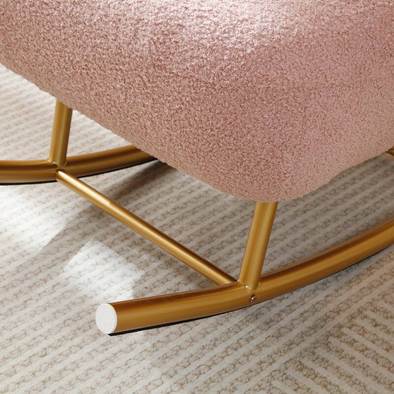 Upholstered Rocker Glider Chair for Baby and Kids