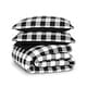 preview thumbnail 43 of 138, Bare Home Hypoallergenic Down Alternative Comforter Set Full - White/Black - Buffalo Plaid
