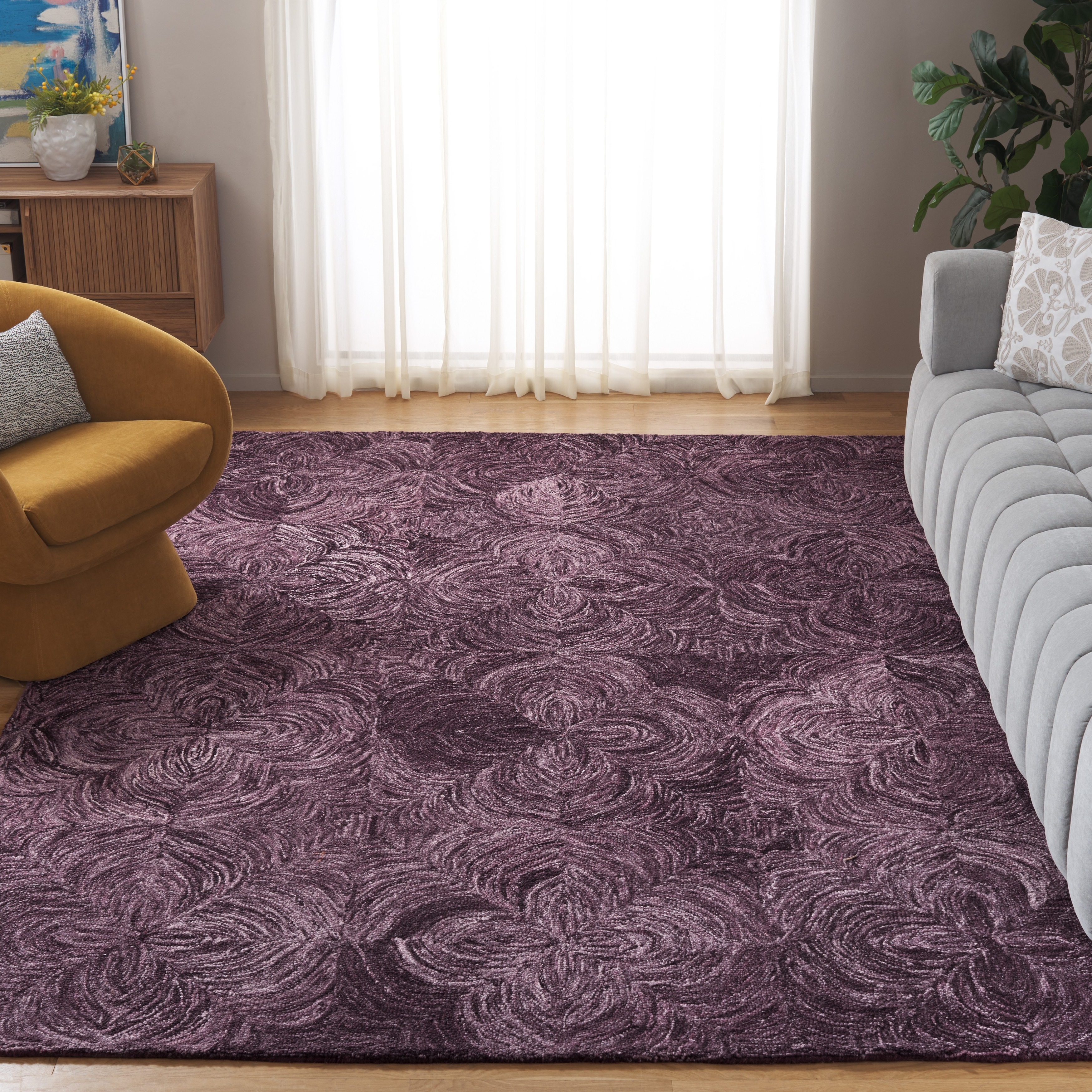 SAFAVIEH Handmade Ikat Jerina Modern & Contemporary Wool Rug