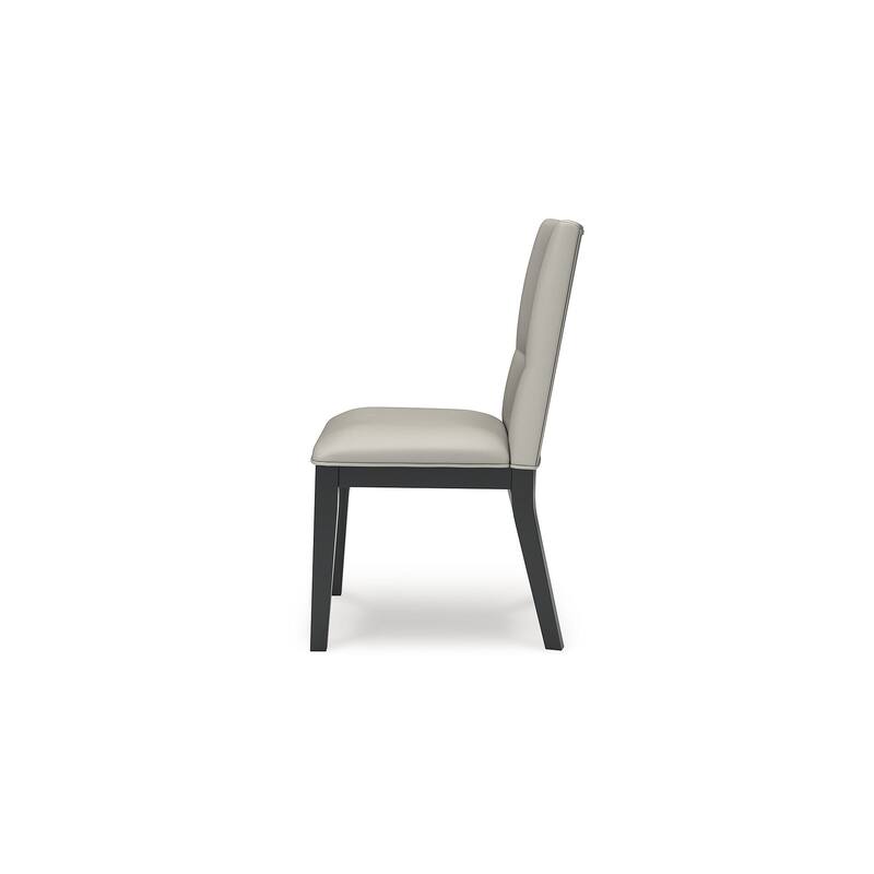Signature Design by Ashley Glinari White/Black Dining Upholstered Side Chair (Set of 2) - 19.75" W x 24.5" D x 36.88" H