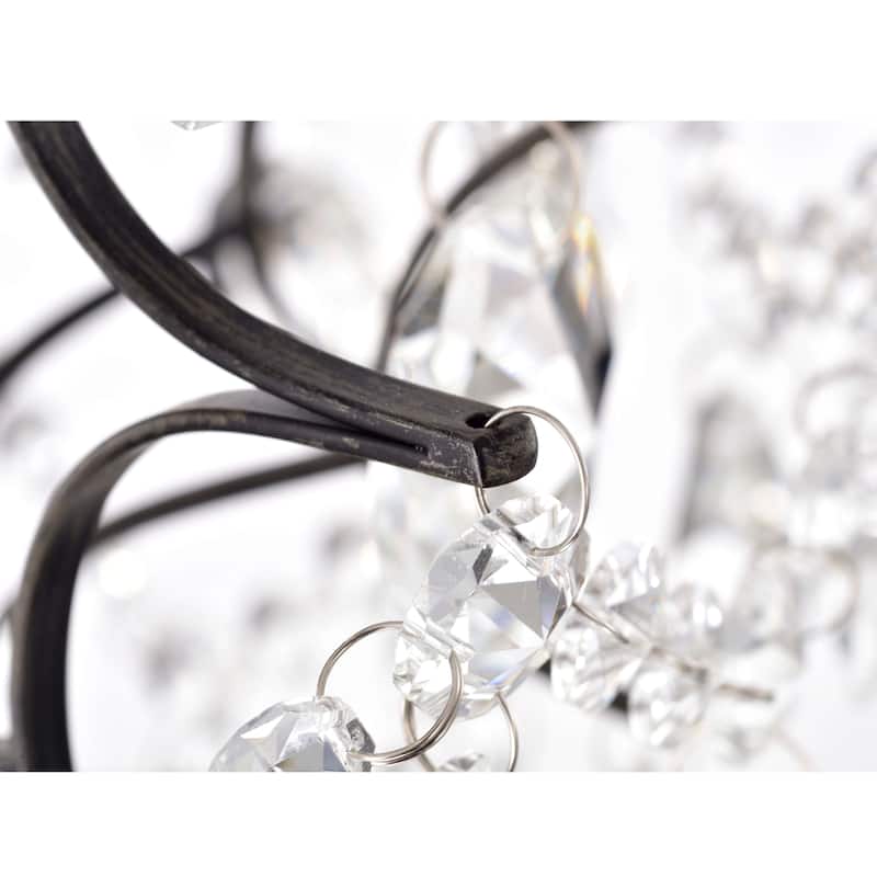 Dalia Antique Black 3-light Crystal Chandelier