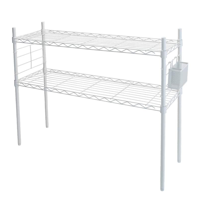 Organize it All Steel Etagere Adjustable Shelves - 36"x 12"x 28" - White