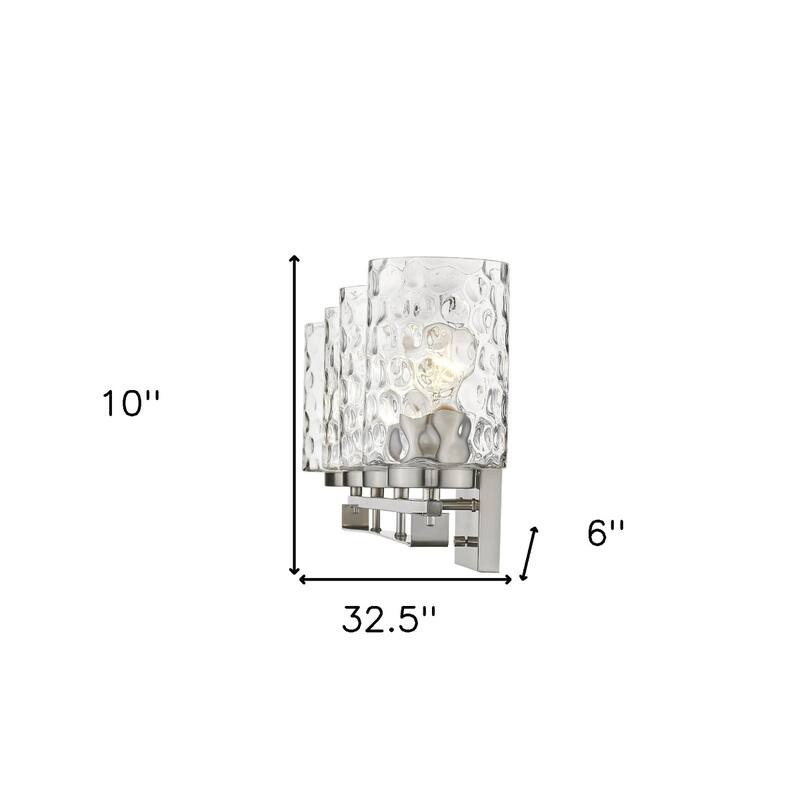 120 Voltage Transitional Flush Mount Vanity Light with Clear Glass Shade and Dimmable Hardwired Fixture