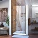 preview thumbnail 13 of 20, DreamLine Unidoor 33-34 in. W x 72 in. H Frameless Hinged Shower Door - 33" - 34" W Brushed Nickel Finish