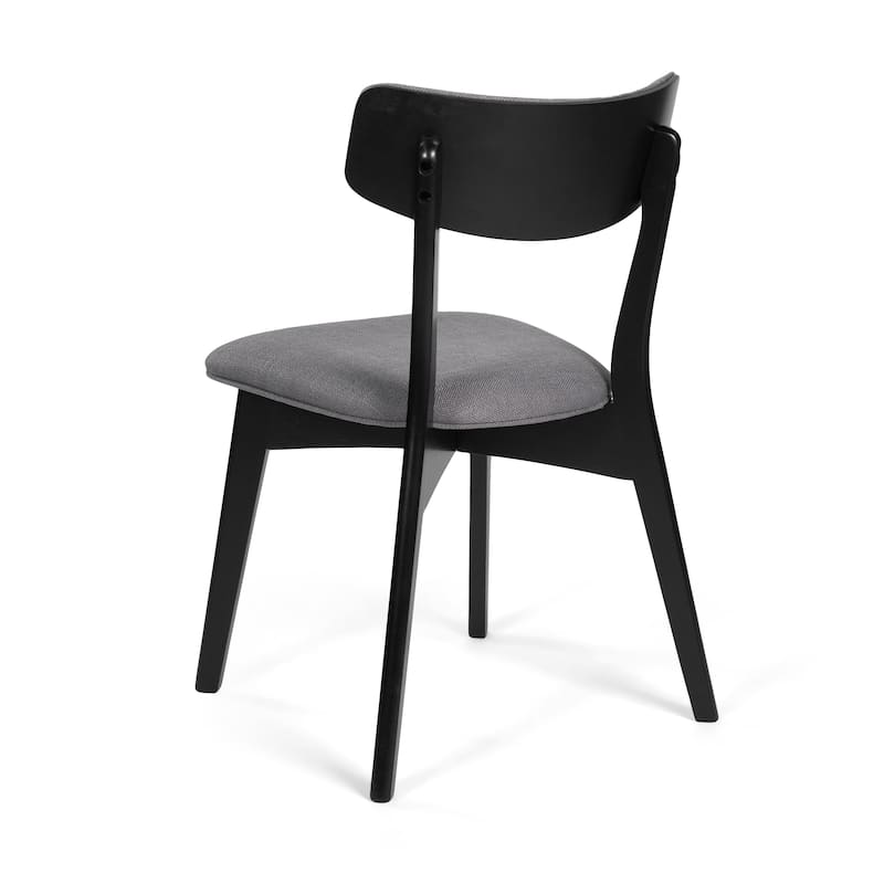 Christopher Knight Home-Chazz Mid-Century Modern Upholstered Rubberwood Dining Chairs (Set of 2/4)