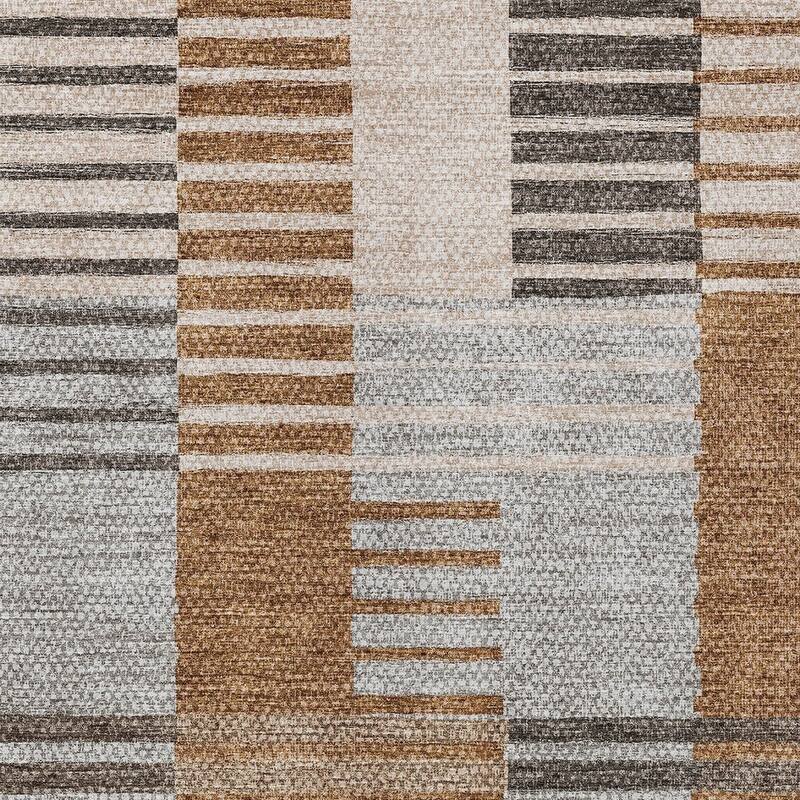 HomeRoots Striped Transitional Rectangle Outdoor Rug