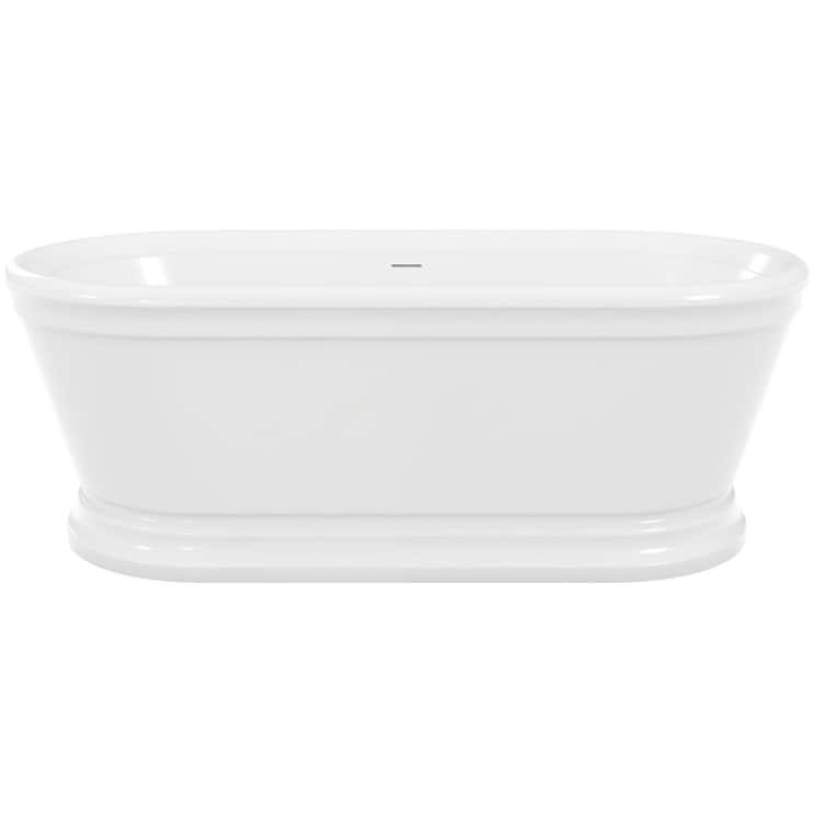 DreamLine BTAB6723XCW Abbey 67" Free Standing Acrylic Soaking Tub with