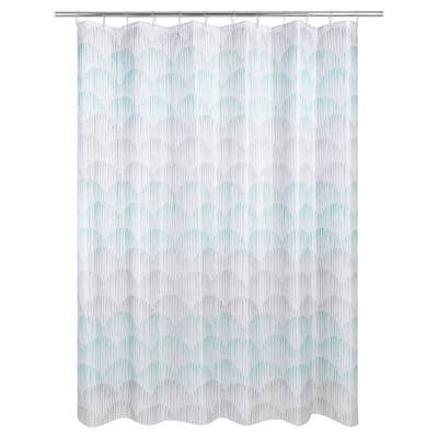 Ombre Wave Shower Curtain Aqua