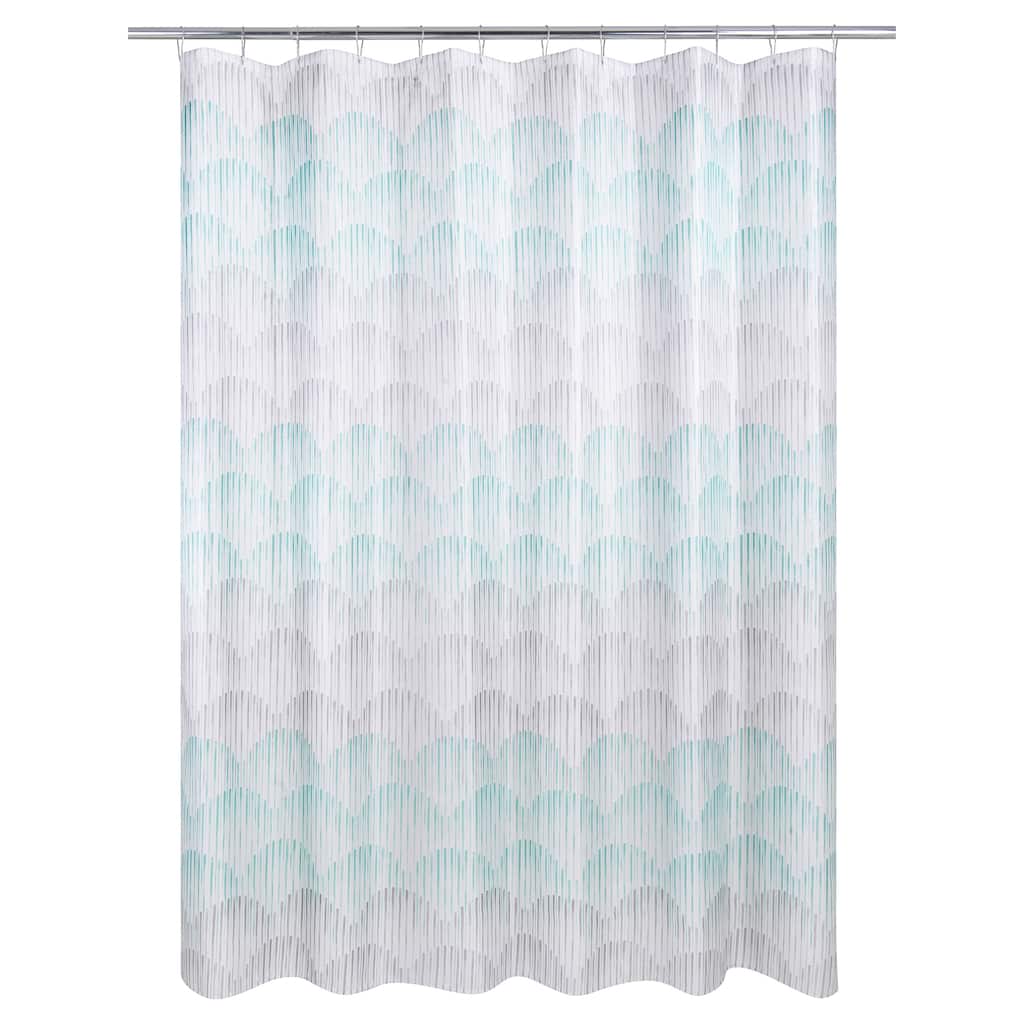 Ombre Wave Shower Curtain Aqua
