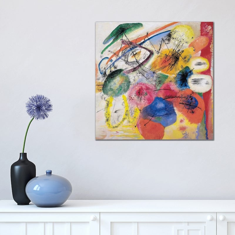 iCanvas "Black Lines" by Wassily Kandinsky Canvas Print - 18x18x1.5