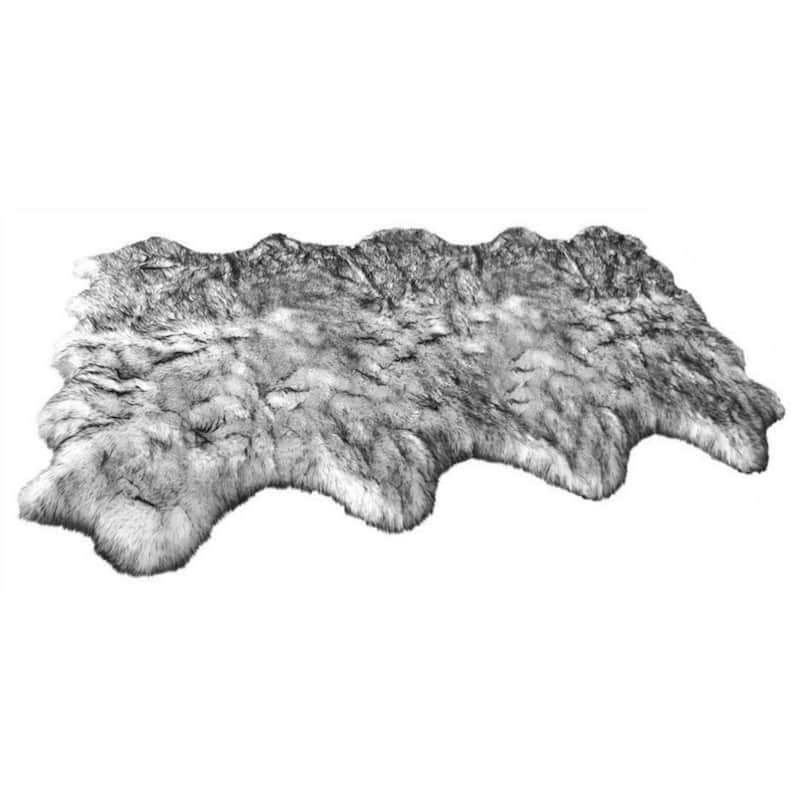 Highland Select Natural Long Wool Sheepskin 8 Pelt Shag Rug - 5'5" x 6'8"
