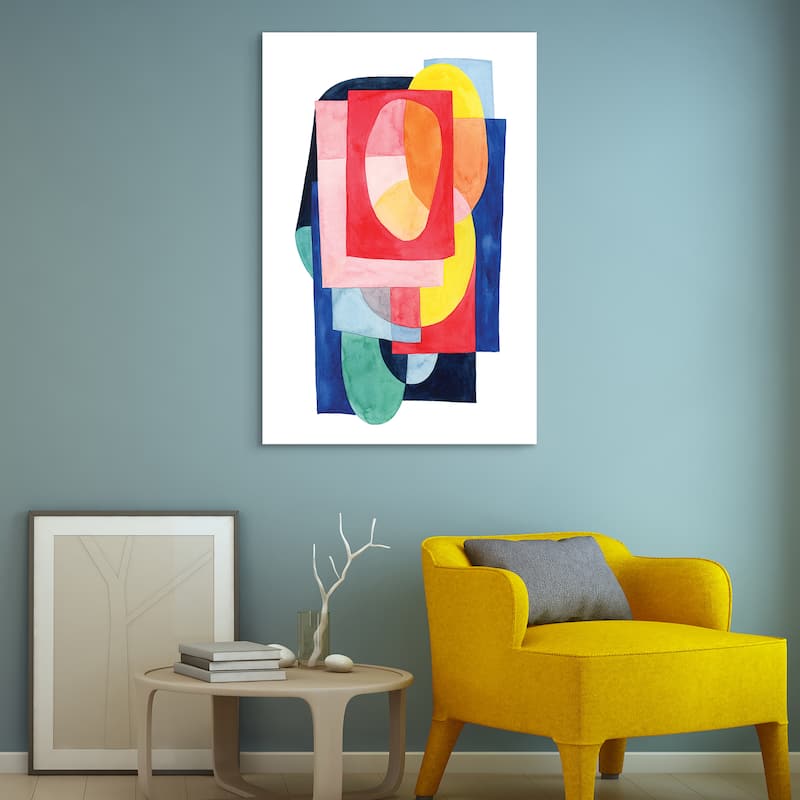 "Launder II" Frameless Free Floating Tempered Glass Panel Graphic Wall Art