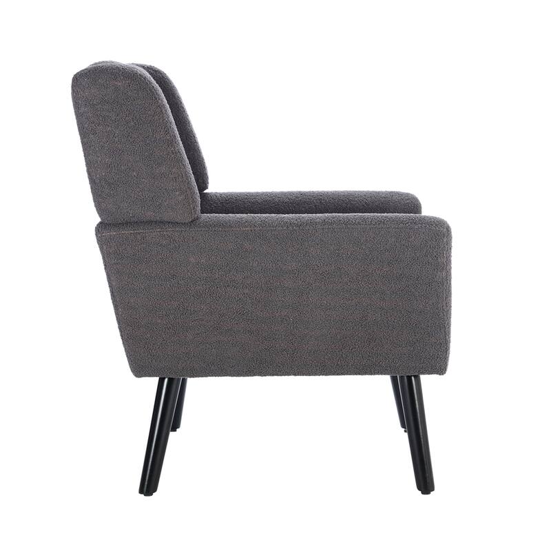Modern Soft Ergonomics Accent Chair with Black Legs For Indoor Home