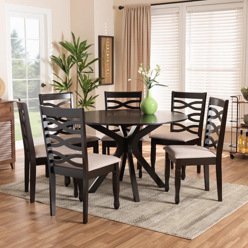Mila Modern and Contemporary 7-Piece Dining Set