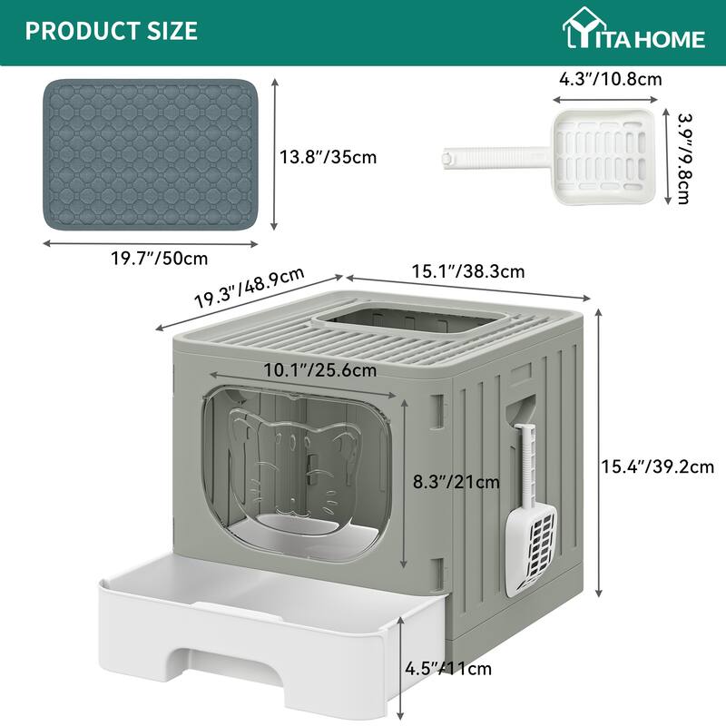 Cat Litter Box with Shovel
