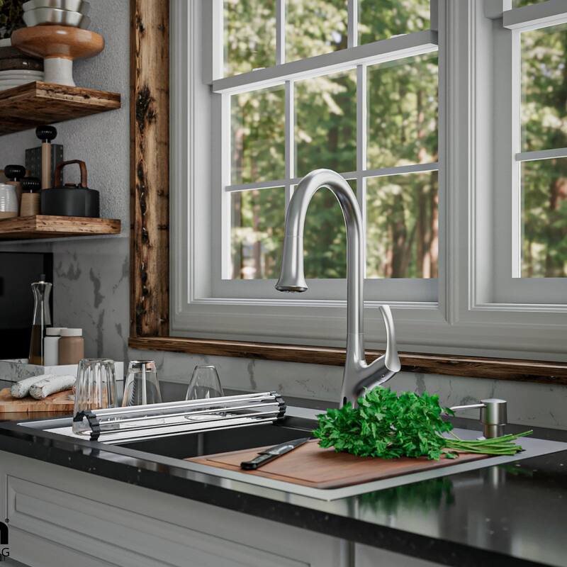 Karran Chantilly Touchless KKF375 Single Handle Pull Down Sprayer Kitchen Faucet