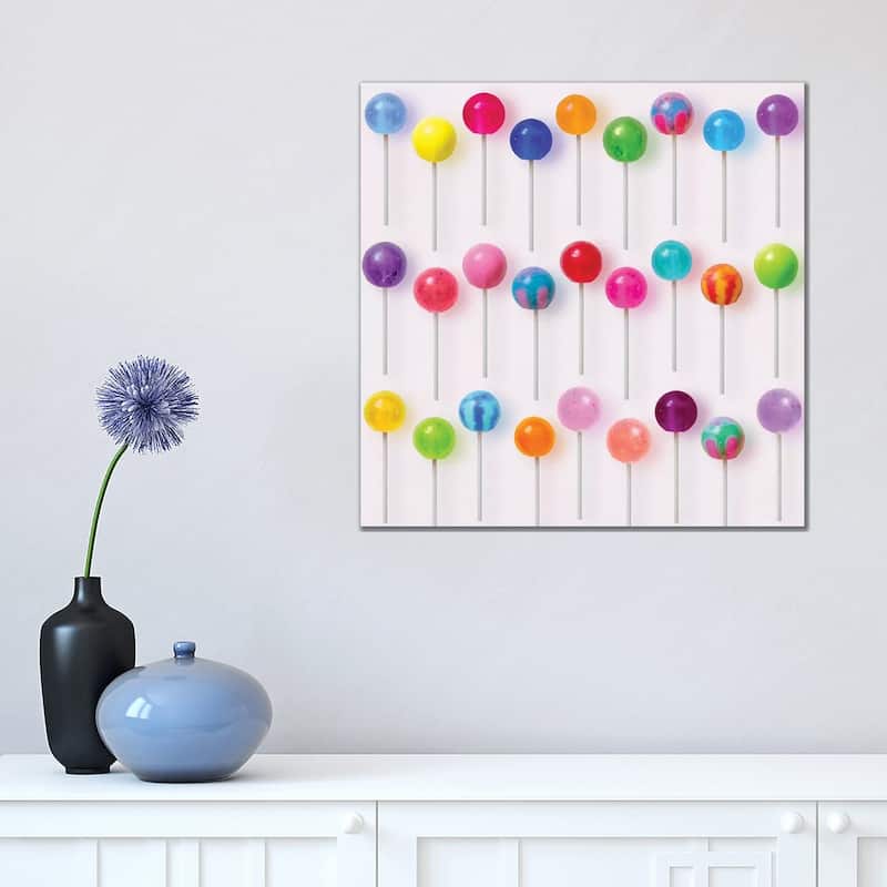 iCanvas "Colorful Lollipops" by Erin Summer Canvas Print - 18x18x1.5