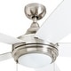 preview thumbnail 10 of 9, 52" Honeywell Ventnor Brushed Nickel Modern Farmhouse Indoor LED Ceiling Fan with Light, Pull Chain