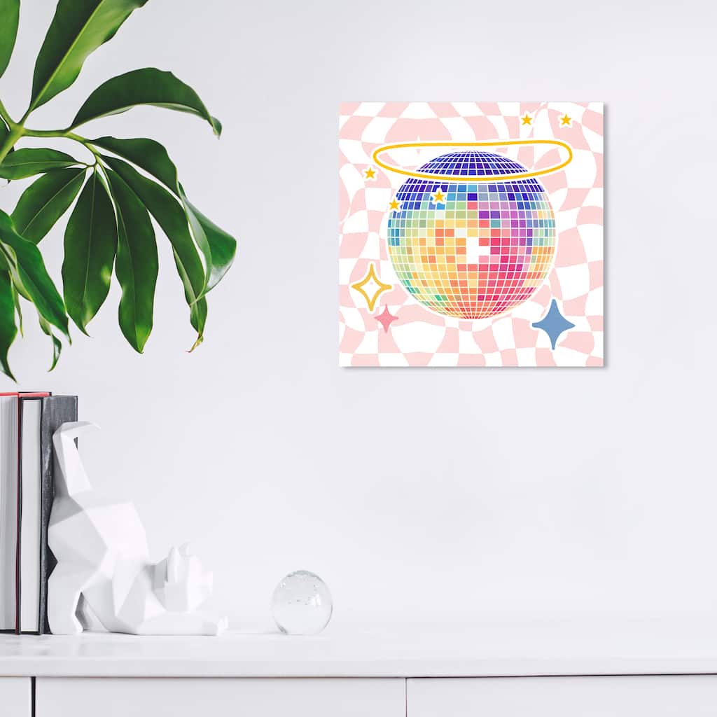 Wynwood Studio Canvas Entertainment and Hobbies Disco Heaven Pink and Modern & Contemporary Wall Art Canvas Print