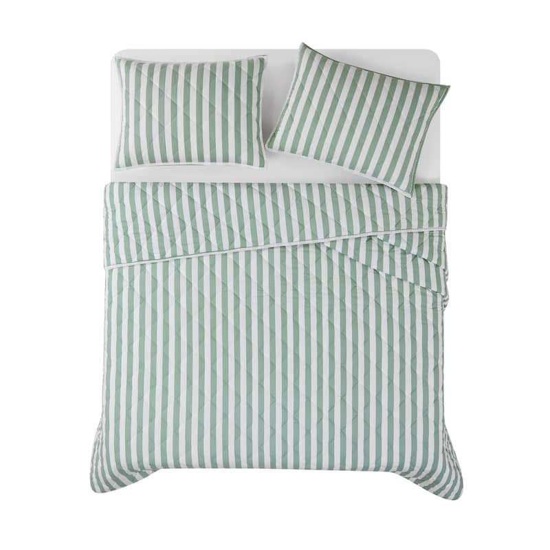 Brooklyn Loom Levi Stripe 3 Piece Quilt Set