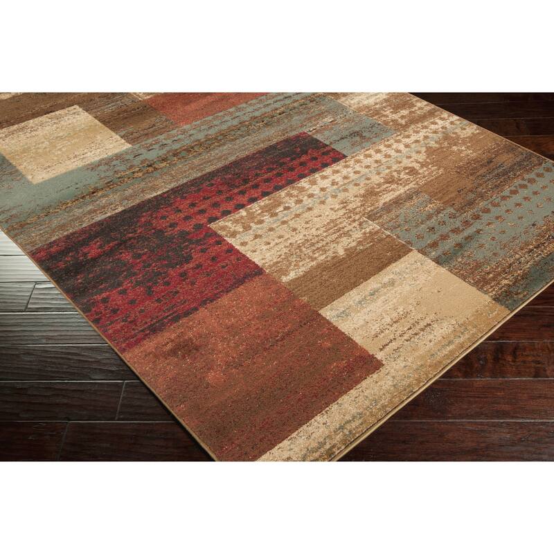 Livabliss Colma Color Block Multicolor Area Rug