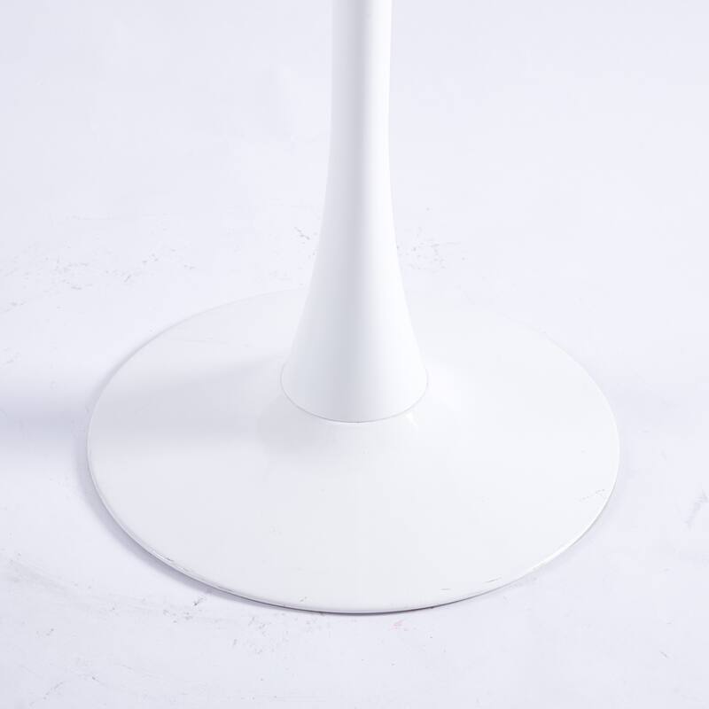 31.5"Tulip Table Mid-century Dining Table for 2-4 people With Round Mdf Table Top, Pedestal Dining Table, Leisure Coffee Table