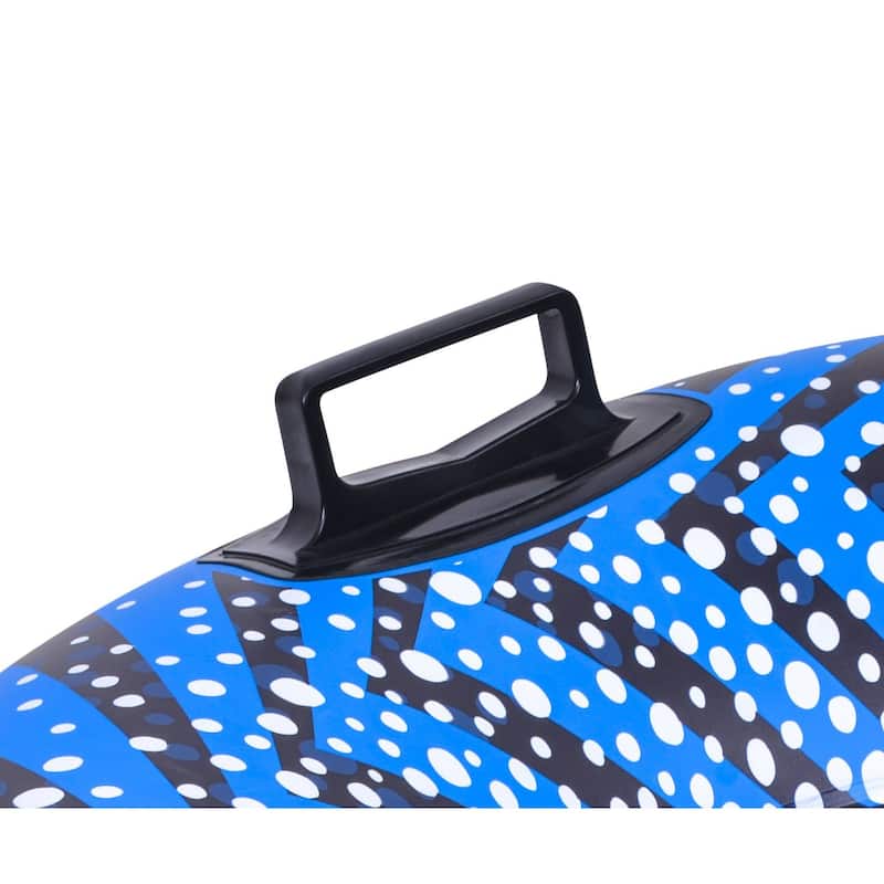 37" Blue and Black Inflatable Ride-On Pool Float or Snow Tube
