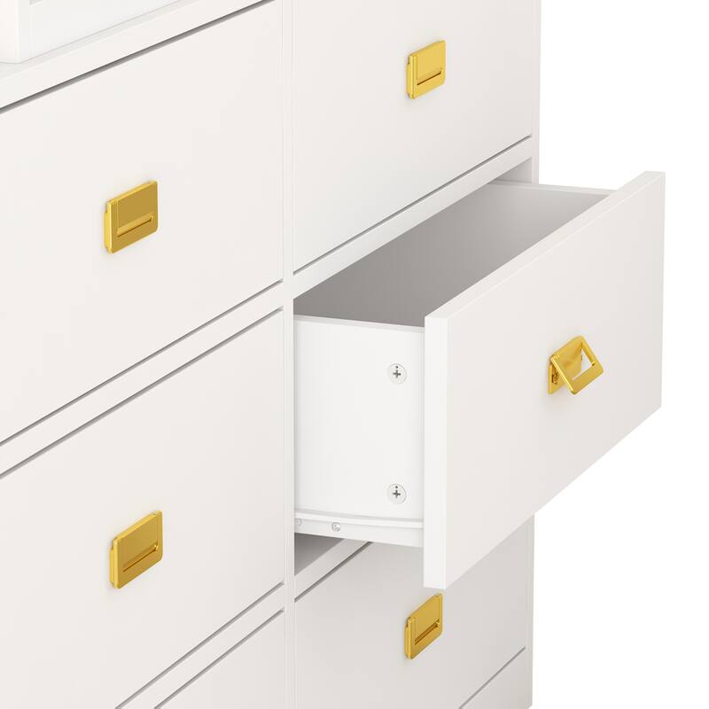 Kerrogee 6-Drawer Dresser with Changing Table - Grey