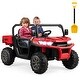 preview thumbnail 4 of 34, Gymax 24V Kids Ride On Dump Truck 2-Seater Electric Truck w/ Remote Red