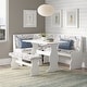preview thumbnail 38 of 53, Hannah Breakfast Nook 3-piece Dining Set White/Coffee Print