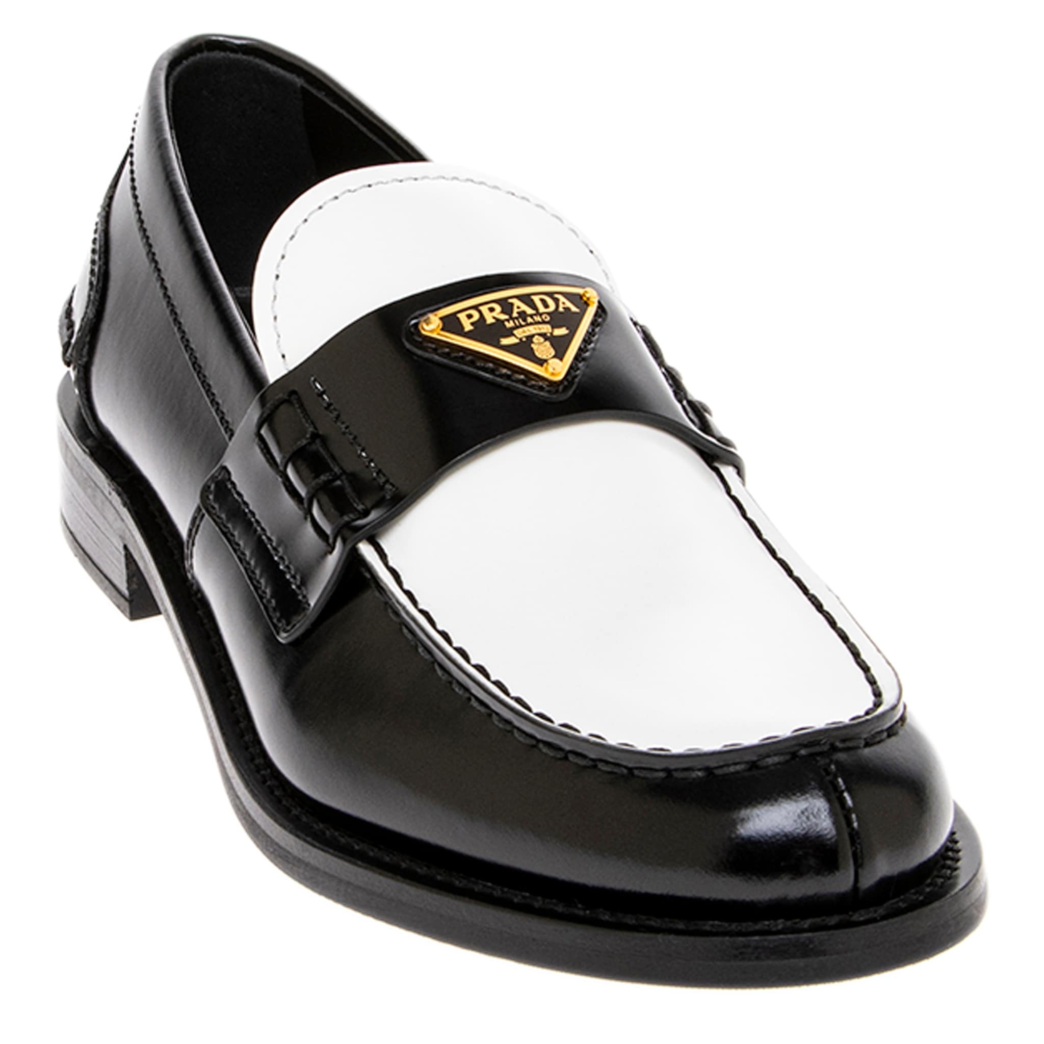 Prada Studded Loafers - Overstock - 43808111