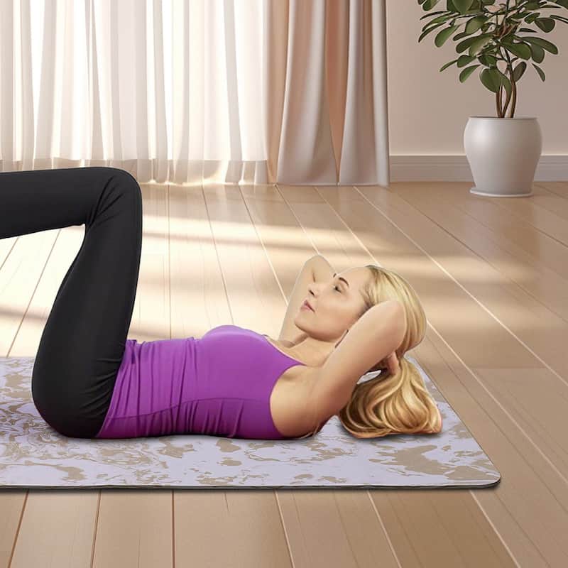 72x24" Extra Thick TPE Yoga Mat,Non-Slip Professional for Pilates Home