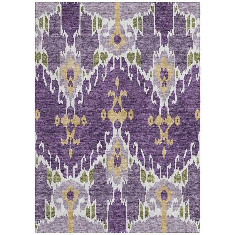 HomeRoots Ikat Transitional Rectangle Outdoor Rug