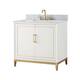 Option Satin White With Carrara Marble