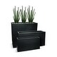 preview thumbnail 2 of 4, Betona Box 20 Inch Fiberstone Planter Pot Black