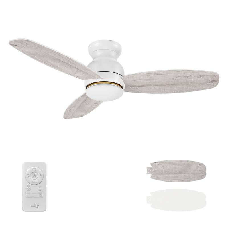 CARRO Reed 48" Indoor Ceiling Fan with LED Light and Remote
