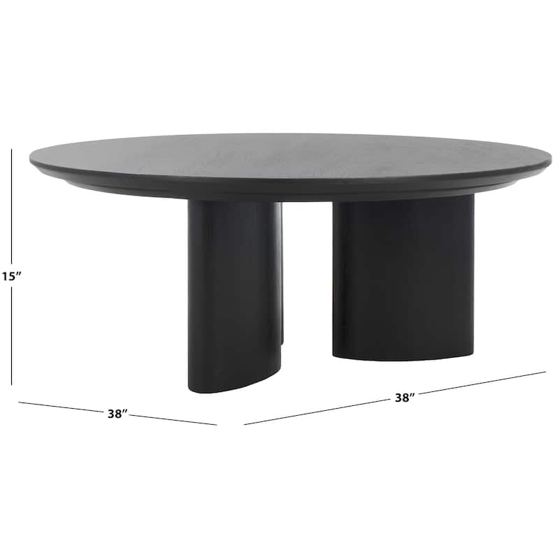 SAFAVIEH Couture Barnard Round Wood Coffee Table - 38"W x 38"D x 15"H