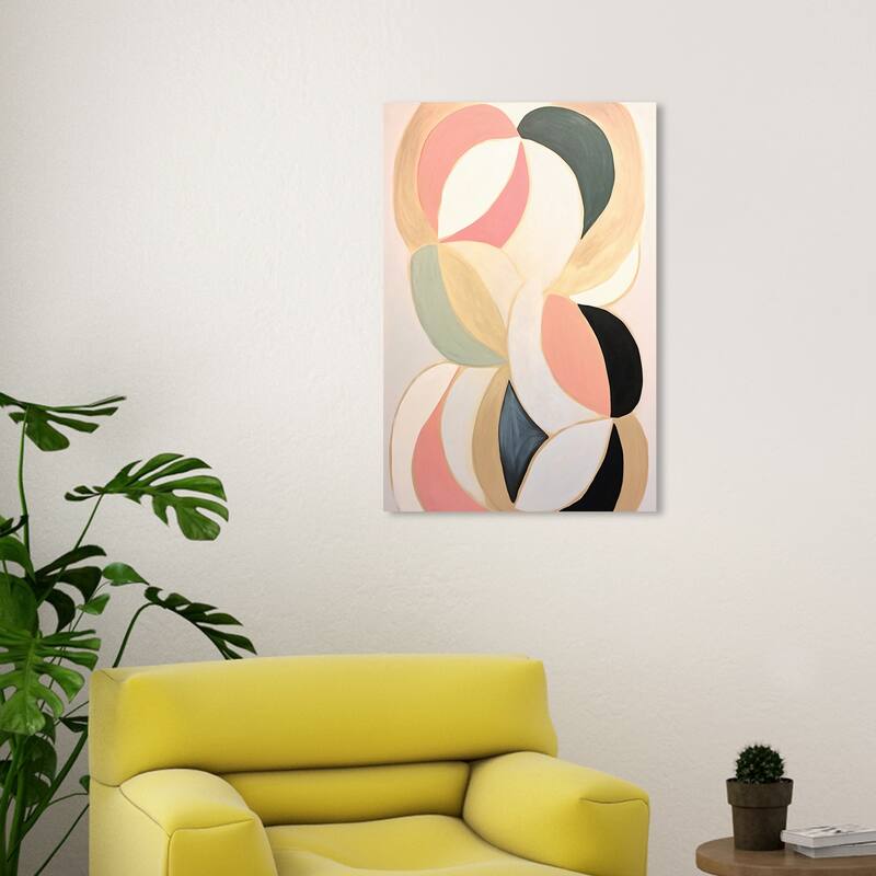 Wynwood Studio Canvas Abstract Handle of the Tote Bag Gold and Modern & Contemporary Wall Art Canvas Print