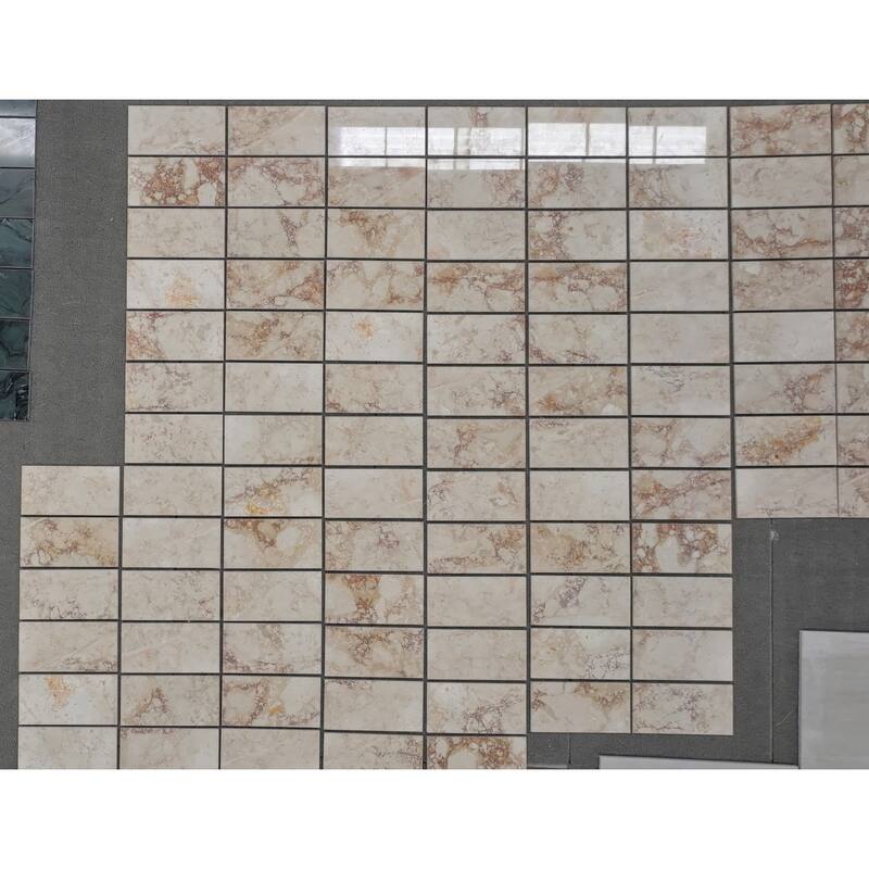 Roomfitters Natural Marble Tile for Wall and Floor, Polished Genuine Stone, 12x24 Marble Tile, 4-Piece Boxe, Pink