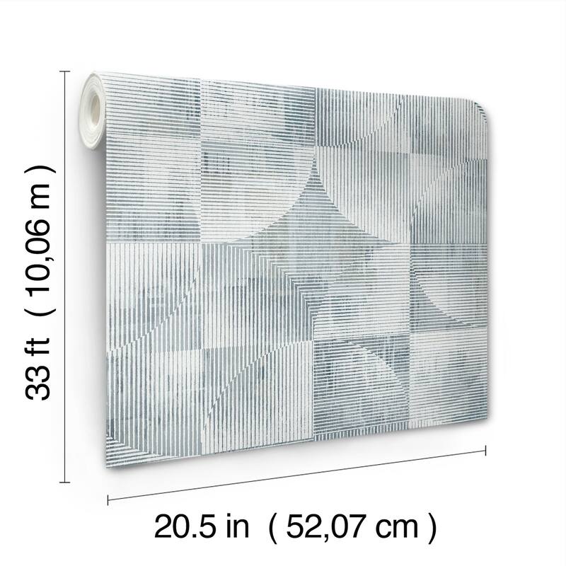 A-Street Prints Woodbine Slate Abstract Geometric Wallpaper