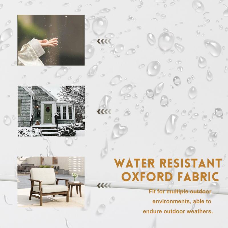 3-Seat Outdoor Sofa Set with Solid Wood Coffee Table, Weather-Resistant Cushions