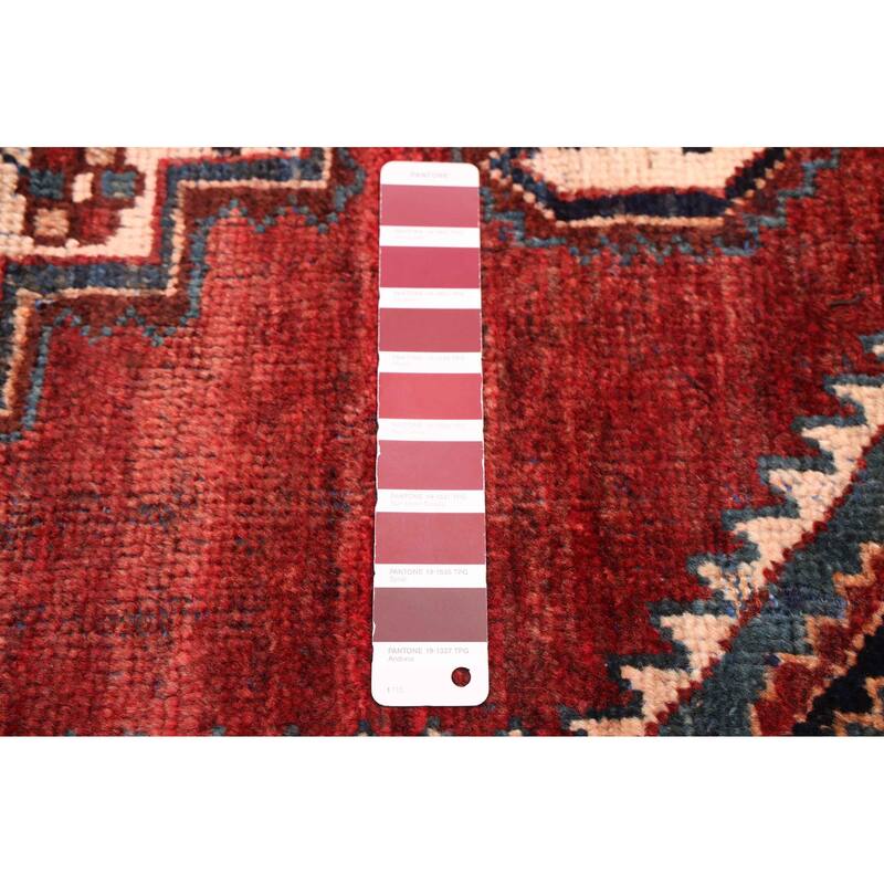 ECARPETGALLERY Hand-knotted Konya Anatolian Dark Red Wool Rug - 4'10 x 9'9