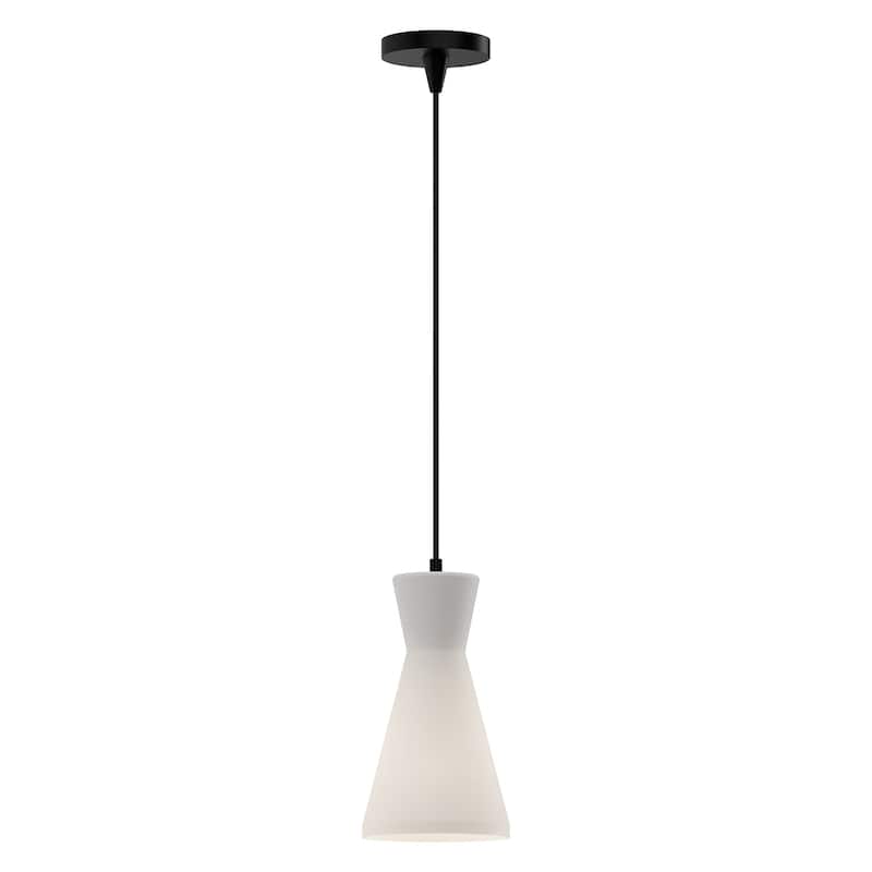 Alora Lighting PD473706 Betty 9" Wide Mini Pendant - Matte Black / Opal Glass