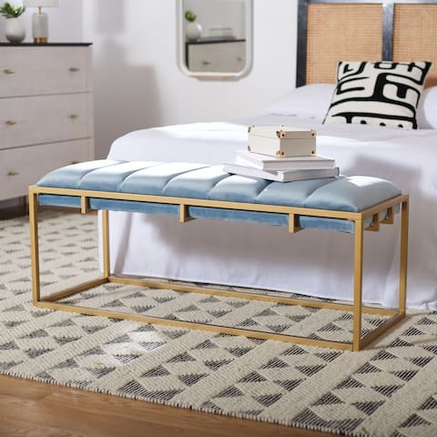 SAFAVIEH Thalam Channel Tufted Rectangle Bench - 48" W x 18" L x 19" H